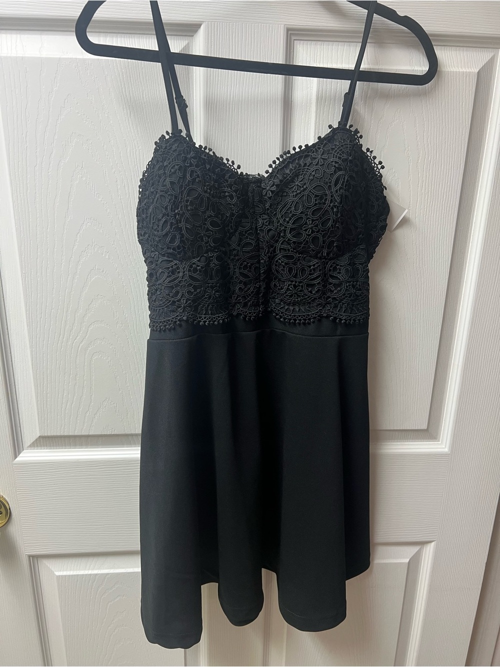 Black Lace Bustier Chemise Dress